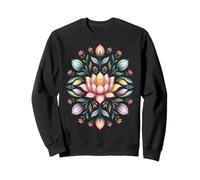 Lotus Mandala Floral Art Boho Bloom Naturaleza Diseño Sudadera