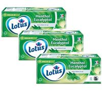 Lotus Menthol Eucalyptus Pañuelos en estuche - Paquete de 15 estuches - Juego de 3 - Se vende por lotes - Oferta especial