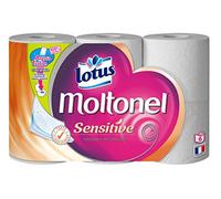 Lotus moltonel - Sensitive aquatube, papel higiénico, 3 paquetes de 6 rollos cada uno