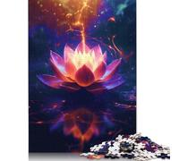 Lotus Neon Cosmic Flower Puzzle 1000 piezas Pesado Puzzle Juguete Educativo Juego Imposible Desafío Juguete para Adultos Niños 300 piezas (40 x 28 cm)