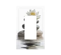 Lotus On Smooth Stones - Placa de pared para interruptor de luz, cubierta de placa frontal, 1 banda, decoración de receptáculo para el hogar, cocina, habitación, baño