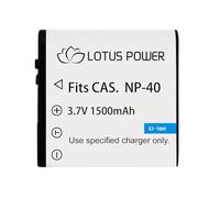 LOTUS POWER Paquete de Batería NP-40, Batería de Iones de Litio Recargable NP40 para Cámaras Digitales Casio Exilim EX-Z750 / AZ421 / Pentax XG-1 (Alta Compatibilidad)