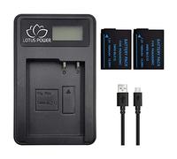 LOTUS POWER Reemplazo de Paquete de Baterías DMW-BLC12 1800mAh con Cargador, Batería BLC12 y Cargador para Cámara Panasonic Lumix DMC-G5/G6/G7 DMC-FZ200/FZ1000 DMC-G85/G80 (1 Cargador y 2 Baterías)