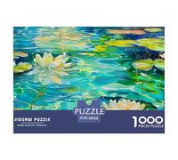 Lotus Puzzle De 1000 Pièces Pour Adultes Et Enfants Dès 14 ANS Jeux De Défi Jouets ÉduGatoifs De Qualité Supérieure Décoration De La Maison 38x26cm/1000pcs