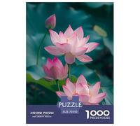 Lotus Puzzles 1000 piezas hojas de loto verde rompecabezas un rompecabezas desafiante 100% cartón reciclado para adultos niños 70 x 50 cm/1000 unidades