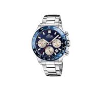 LOTUS Reloj Hombre Analógico de Acero Inoxidable 316l Plateado - Movimiento de Cuarzo - Cronógrafo - Calendario - Cristal Mineral de Alta Resistencia - Resistente al Agua 10 ATM 18912/4 Freedom