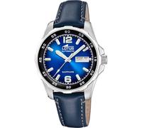 LOTUS Reloj Automático Hombre de Cuero Azul Reloj Analógico Hombre - Calendario - Cristal Zafiro de Alta Resistencia - Resistente al Agua 10 ATM Elegante 18998/2