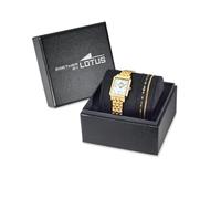 Lotus Reloj de Mujer 19009/1 Old Money en Acero Dorado con Pulsera de Acero de Regalo