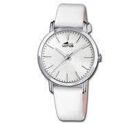 Lotus Reloj de Mujer Fashion 18738/1 Analógico Cuero Pulsera Tendencia Blanco