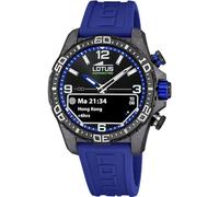 LOTUS Reloj Hombre 20000/3 Connected D Caja de Fibra de Carbono Negro Correa de Caucho Azul