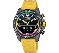 LOTUS Reloj Hombre 20000/8 Connected D Caja de Fibra de Carbono Negro Correa de Caucho Amarillo