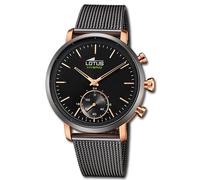 LOTUS Reloj Modelo 18805/3 de la colección Connected, Caja de 42 mm Negro con Correa de Acero Gris Oscuro para Caballero