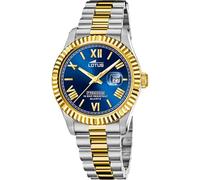 LOTUS Reloj Hombre Analógico de Acero Inoxidable 316l Multicolor | Movimiento de Cuarzo, Calendario, Cristal Mineral de Alta Resistencia, Resistente al Agua 10 ATM 19003/2 Freedom