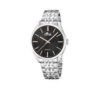 LOTUS Reloj Hombre Analógico de Acero Inoxidable 316L Plateado - Clásico y Elegante - Cristal Mineral de Alta Resistencia 5 ATM - Movimiento de Cuarzo 19064/4 Minimalist
