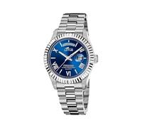 LOTUS Reloj Hombre Analógico de Acero Inoxidable 316l Plateado | Movimiento de Cuarzo, Calendario, Cristal Mineral de Alta Resistencia, Resistente al Agua 10 ATM 18854/2 Freedom