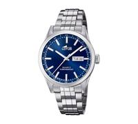 LOTUS Reloj Hombre Analógico de Acero Inoxidable 316l Plateado - Movimiento de Cuarzo - Calendario - Cristal Mineral de Alta Resistencia - Resistente al Agua 10 ATM Clásico 18670/3