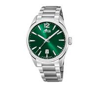 LOTUS Reloj Hombre Analógico de Acero Inoxidable 316l Plateado - Movimiento de Cuarzo - Calendario - Cristal Mineral de Alta Resistencia - Resistente al Agua 10 ATM Clásico 18692/4 Minimalist