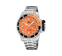 LOTUS Reloj Hombre Analógico de Acero Inoxidable 316l Plateado - Movimiento de Cuarzo - Calendario - Cristal Zafiro de Alta Resistencia - Resistente al Agua 30 ATM 18938/2 Diver