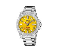 LOTUS Reloj Hombre Analógico de Acero Inoxidable 316l Plateado | Movimiento de Cuarzo, Calendario, Cristal Zafiro de Alta Resistencia, Resistente al Agua 20 ATM 18926/1 Diver