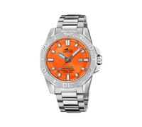 LOTUS Reloj Hombre Analógico de Acero Inoxidable 316l Plateado - Movimiento de Cuarzo - Calendario - Cristal Zafiro de Alta Resistencia - Resistente al Agua 20 ATM 18926/3 Diver