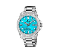 LOTUS Reloj Hombre Analógico de Acero Inoxidable 316l Plateado | Movimiento de Cuarzo, Calendario, Cristal Zafiro de Alta Resistencia, Resistente al Agua 20 ATM 18926/2 Diver