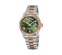 LOTUS Reloj Hombre Analógico de Acero Inoxidable 316l Plateado - Movimiento de Cuarzo - Calendario - Cristal Mineral de Alta Resistencia - Resistente al Agua 10 ATM 18856/3 Freedom