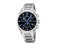 LOTUS Reloj Hombre Analógico de Acero Inoxidable 316l Plateado - Movimiento de Cuarzo - Cronógrafo - Calendario - Cristal Mineral de Alta Resistencia - Resistente al Agua 10 ATM Casual 18690/6 Chrono