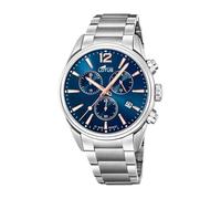 LOTUS Reloj Hombre Analógico de Acero Inoxidable 316l Plateado - Movimiento de Cuarzo - Cronógrafo - Calendario - Cristal Mineral de Alta Resistencia - Resistente al Agua 10 ATM Casual 18690/2 Chrono