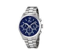 LOTUS Reloj Hombre Analógico de Acero Inoxidable 316l Plateado | Movimiento de Cuarzo, Cronógrafo, Cristal Mineral de Alta Resistencia, Resistente al Agua 5 ATM 18152/4 Minimalist
