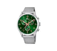 LOTUS Reloj Hombre Analógico de Acero Inoxidable 316l Plateado - Movimiento de Cuarzo - Cronógrafo - Cristal Mineral de Alta Resistencia - Resistente al Agua 5 ATM 18637/2 Minimalist