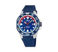 LOTUS Reloj Hombre Analógico de Caucho Azul - Movimiento de Cuarzo - Calendario - Cristal Zafiro de Alta Resistencia - Resistente al Agua 20 ATM 18927/2 Diver
