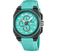 LOTUS Reloj Hombre Analógico de Caucho Azul - Movimiento de Cuarzo - Cronógrafo - Calendario - Cristal Mineral de Alta Resistencia - Resistente al Agua 10 ATM 18976/5 Chrono