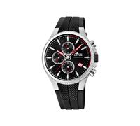 LOTUS Reloj Hombre Analógico de Acero Inoxidable y Caucho Negro 18621/2