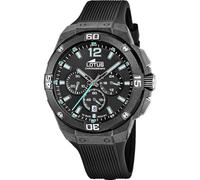 Lotus Reloj Hombre 18975/3 Chrono – Caja de fibra de carbono, correa de caucho negra, cuarzo 10 ATM
