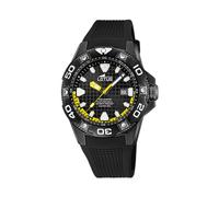 LOTUS Reloj Hombre Analógico de Caucho Negro - Movimiento de Cuarzo - Calendario - Cristal Zafiro de Alta Resistencia - Resistente al Agua 20 ATM 18928/2 Special Prices