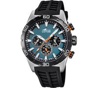 LOTUS Reloj Hombre Analógico de Caucho Negro - Movimiento de Cuarzo - Cronógrafo - Cristal Mineral de Alta Resistencia - Resistente al Agua 10 ATM 18677/F Special Prices