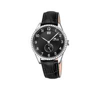 LOTUS Reloj Hombre Analógico de Cuero Negro - Movimiento de Cuarzo - Calendario - Cristal Mineral de Alta Resistencia - Resistente al Agua 5 ATM Elegante - Multifunción 18322/G Special Prices