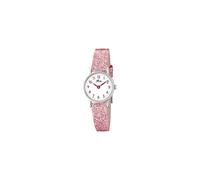 LOTUS Reloj Infantil 18409/B Outlet Caja de Acero Inoxidable 316l Gris Plata Correa de Cuero Rosa