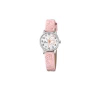 LOTUS Reloj Infantil 18573/G Junior Collection Caja de Acero Inoxidable 316l Plateado Correa de Cuero Rosa
