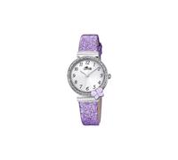 LOTUS Reloj Infantil 18584/4 Outlet Caja de Acero Inoxidable 316l Multicolor Correa de Cuero Morado