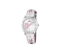 LOTUS Reloj Infantil 18657/B Junior Collection Caja de Acero Inoxidable 316l Plateado Correa de Cuero Blanco