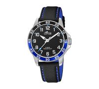 Lotus Reloj Infantil 18787/2 Junior Collection Caja de Acero Inoxidable 316l Plateado Correa de Cuero Negro