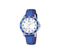 LOTUS Reloj Infantil 18787/4 Junior Collection Caja de Acero Inoxidable Plateado Correa de Piel Azul