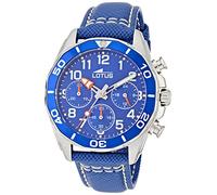 LOTUS Reloj Infantil 18859/1 Junior Collection Caja de Acero Inoxidable 316l Plateado Correa de Cuero Azul