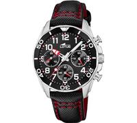 LOTUS Reloj Infantil 18859/2 Junior Collection Caja de Acero Inoxidable 316l Plateado Correa de Cuero Negro