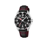 LOTUS Reloj Infantil 18861/2 Junior Collection Caja de Acero Inoxidable 316l Plateado Correa de Cuero Negro