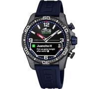 LOTUS Reloj Inteligente Hombre Híbrido Connected D de Caucho Azul - Analógico Inteligente 20000/1 - Control Música, Cuenta Pasos, Notifica y Rechaza Llamadas - hasta 10 Días de Batería