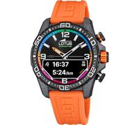 LOTUS Reloj Inteligente Hombre Híbrido Connected D de Caucho Naranja - Analógico Inteligente 20000/7 - Control Música, Cuenta Pasos, Notifica y Rechaza Llamadas - hasta 10 Días de Batería