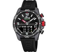 LOTUS Reloj Inteligente Hombre Híbrido Connected D de Caucho Negro - Analógico Inteligente 20000/4 - Control Música, Cuenta Pasos, Notifica y Rechaza Llamadas - hasta 10 Días de Batería