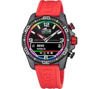 Lotus Reloj Hombre 20000/6 Connected D Caja de Fibra de Carbono Negro Correa de Caucho Rojo